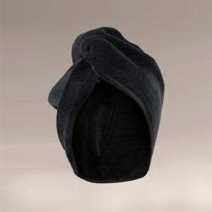 Turban do suszenia włosów CZARNY