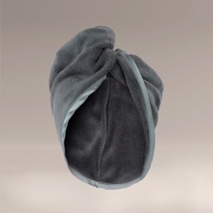 Turban do suszenia włosów SZARY